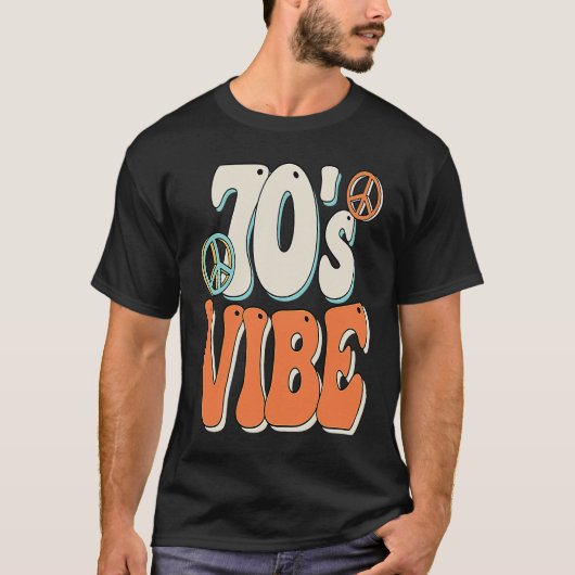 70s Vibe 70s Costume Groovy Peace Hippie 70's Them T-shirt (Voorkant)