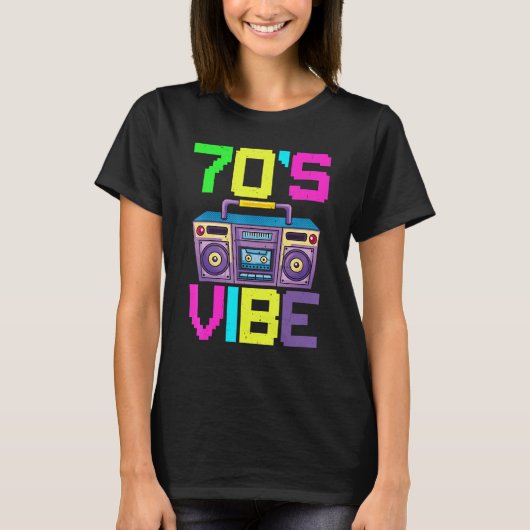 70s Vibe Classic Kostuummuziek Geboren in 1990 T-shirt (Voorkant)