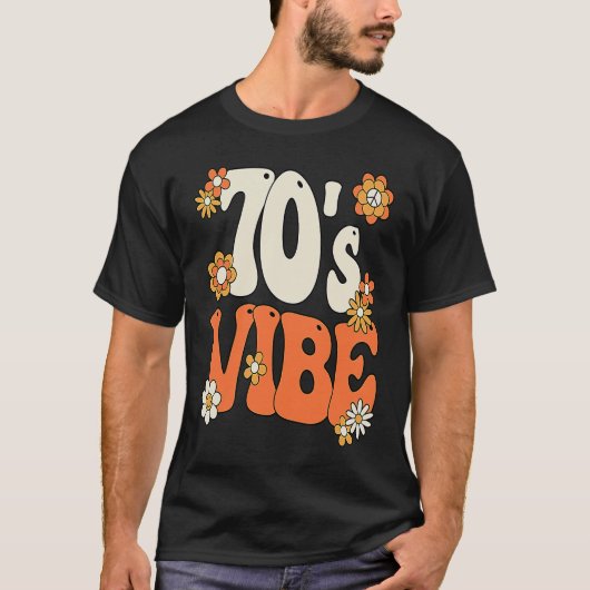 70's Vibe Costume 70s Party Outfit Groovy Hippie P T-shirt (Voorkant)