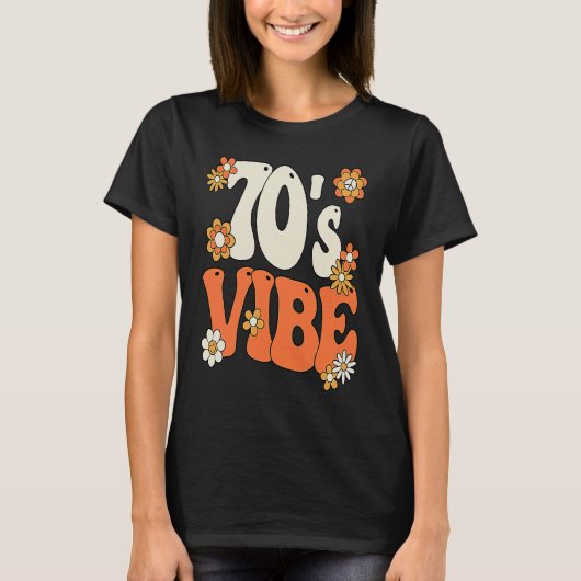 70's Vibe Costume 70s Party Outfit Groovy Hippie P T-shirt (Voorkant)