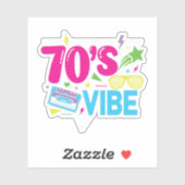 70's Vibe Retro Neon Stijl Sticker (Vel)