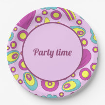 70's Vibes Paarse Kleur Zomer Patroon