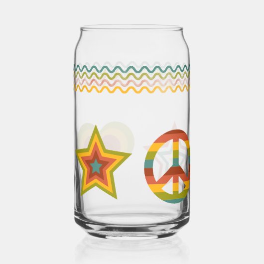 70s-vibes stijl blikvorm glas (Voorkant)