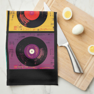 70s Vinyl Record Album Custom Kitchen Theedoek