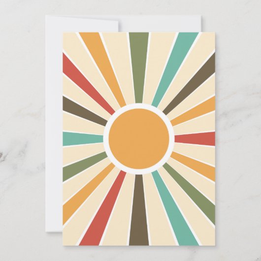 70s Vinyl Record Nostalgie Bruiloft uitnodiging (Achterkant)