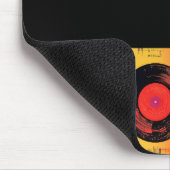 70s Vinyl Record Patroon Retro Muismat (Hoek)