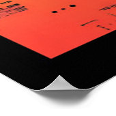 70s Vinyl Record Patroon Retro Poster (Hoek)