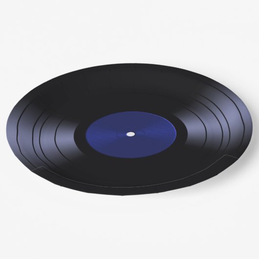 70s Vinylrecord Retro Papieren Bordje (Gekanteld)