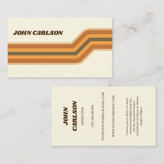 70s  visitekaartje (Voorkant / Achterkant)