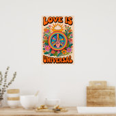 70s Vredessymbool Pop Art Poster (Keuken)