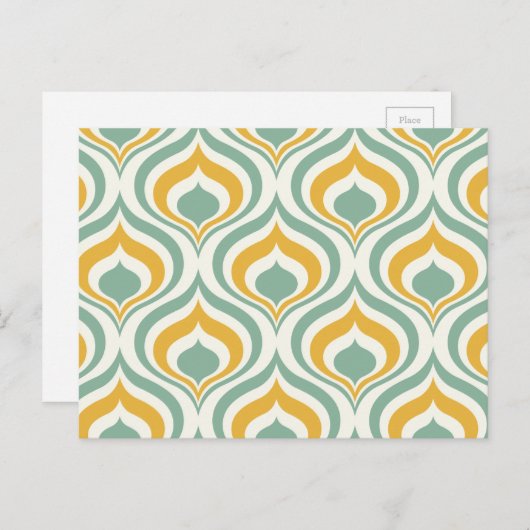 70's Wallpaper Pattern Briefkaart (Voorkant / Achterkant)