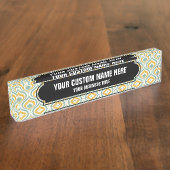 70's Wallpaper Pattern Naambordje (Zijkant)