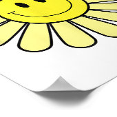 70s Yellow Smile Face Flower Shirt Happy Peace SMI Poster (Hoek)