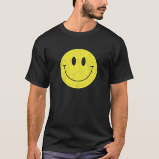 70S Yellow Smiley Face Cute Happy Smile Face Smili T-shirt
