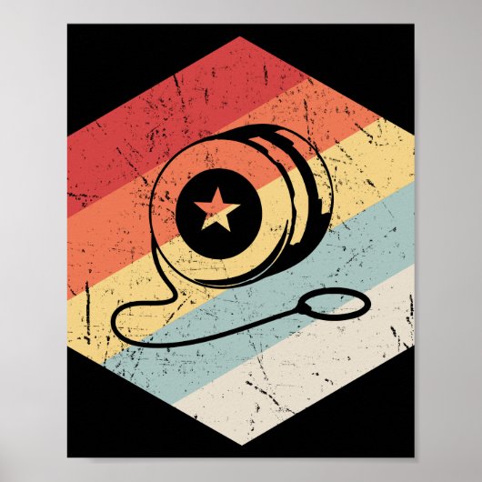  70's Yoyo Colorful Retro Poster (Voorkant)