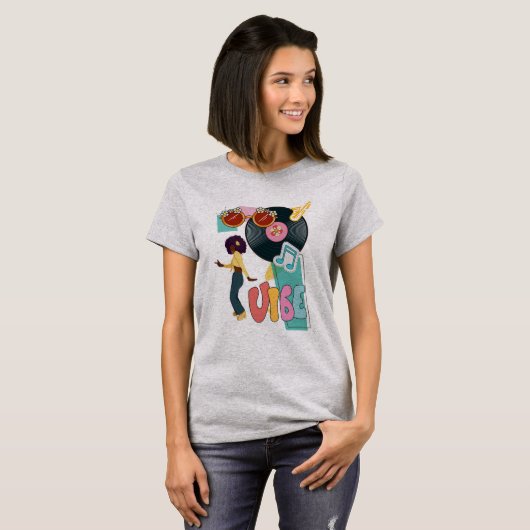70s zomerse mode t-shirt (Voorkant volledig)