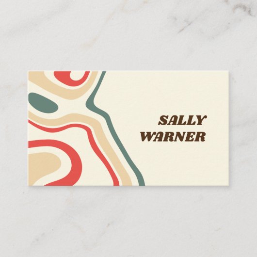 70s  zwendel retro visitekaartje (Voorkant)