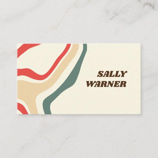 70s  zwendel retro visitekaartje (Voorkant)