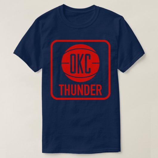  70sStyled Basketbal Decal Oklahoma City T T-shirt (Design voorkant)