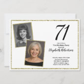 70ste aangepaste foto wit en goud kaart (Voorkant)