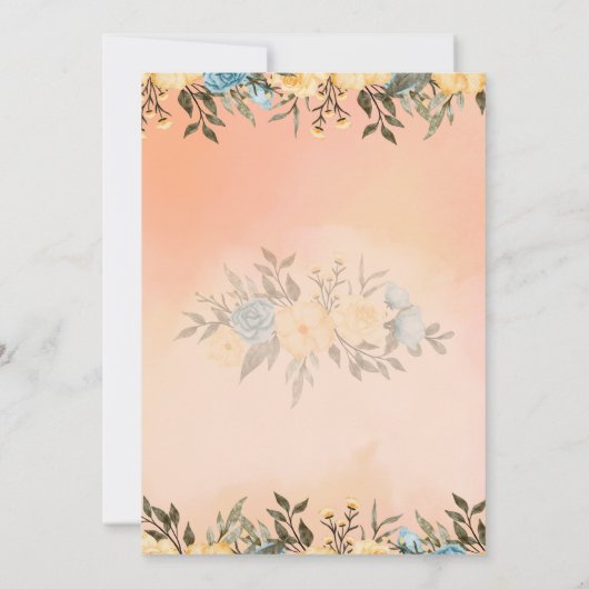 70ste bloemblaadje Boho Waterverf Verjaardag Kaart (Achterkant)