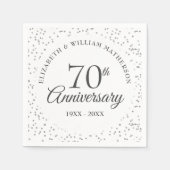 70ste bruiloft met platina jubileum servet (Voorkant)