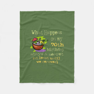 70ste cadeautjes van de Birthday Party. Wat gebeur Fleece Deken