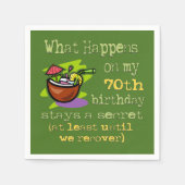 70ste cadeautjes van de Birthday Party. Wat gebeur Servet (Voorkant)