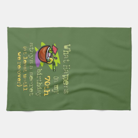 70ste cadeautjes van de Birthday Party. Wat gebeur Theedoek (Horizontaal)