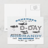 70ste D-Day Luchtslag van Normandië Jubileum Briefkaart (Voorkant / Achterkant)
