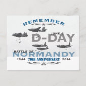 70ste D-Day Luchtslag van Normandië Jubileum Briefkaart (Voorkant)