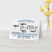 70ste D-Day Luchtslag van Normandië Jubileum Kaart (Gele Bloem)