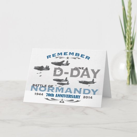 70ste D-Day Luchtslag van Normandië Jubileum Kaart (Voorkant)