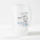 70ste D-Day Luchtslag van Normandië Jubileum Matglas Bierpul (Voorkant rechts)