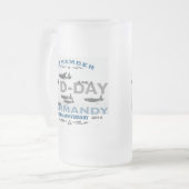 70ste D-Day Luchtslag van Normandië Jubileum Matglas Bierpul (Voorkant links)