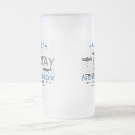 70ste D-Day Luchtslag van Normandië Jubileum Matglas Bierpul (Center)