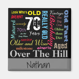 70ste Gelukkige Verjaardag in een Stijl Graffiti Magneet