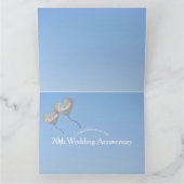 70ste huwelijksballon met platina Jubileum Kaart (Binnen)