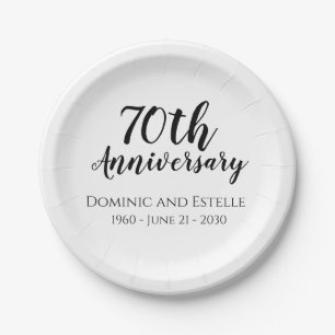 70ste huwelijksjubileum Douane papieren borden Bordje