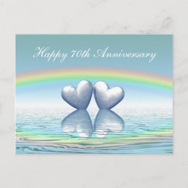 70ste jubileum platina harten briefkaart