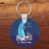 70ste Jubileum van het religieuze leven Nun roze v Sleutelhanger (Voorkant)