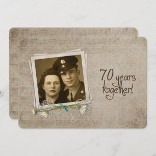 70ste Jubileum voor bruiloft Kaart