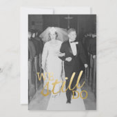 70ste Jubileum voor bruiloft met foto's - We doen  Kaart (Achterkant)