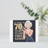 70ste oma verjaardag briefkaart (Staand voorkant)