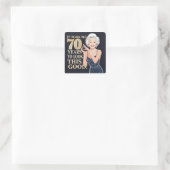 70ste oma verjaardag vierkante sticker (Tas)