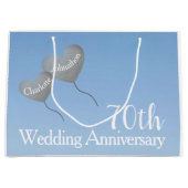 70ste platina bruiloft hartballonnen groot cadeauzakje (Voorkant)