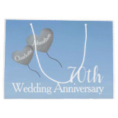 70ste platina bruiloft hartballonnen groot cadeauzakje (Achterkant)