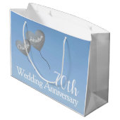 70ste platina bruiloft hartballonnen groot cadeauzakje (Achterkant Gekanteld)