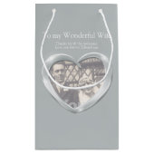 70ste Platina bruiloft jubileum foto cadeau tas Klein Cadeauzakje (Achterkant)