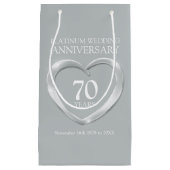70ste Platina bruiloft jubileum foto cadeau tas Klein Cadeauzakje (Voorkant)